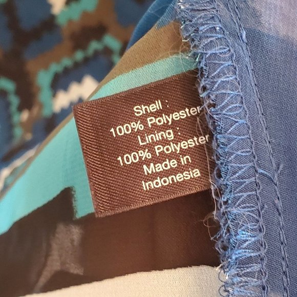 Lane Bryant 22/24 Blue‎ V Neck Blouse Batwing Sleeve Semi-sheer - Picture 6 of 7